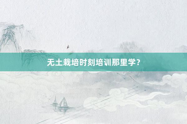 无土栽培时刻培训那里学？